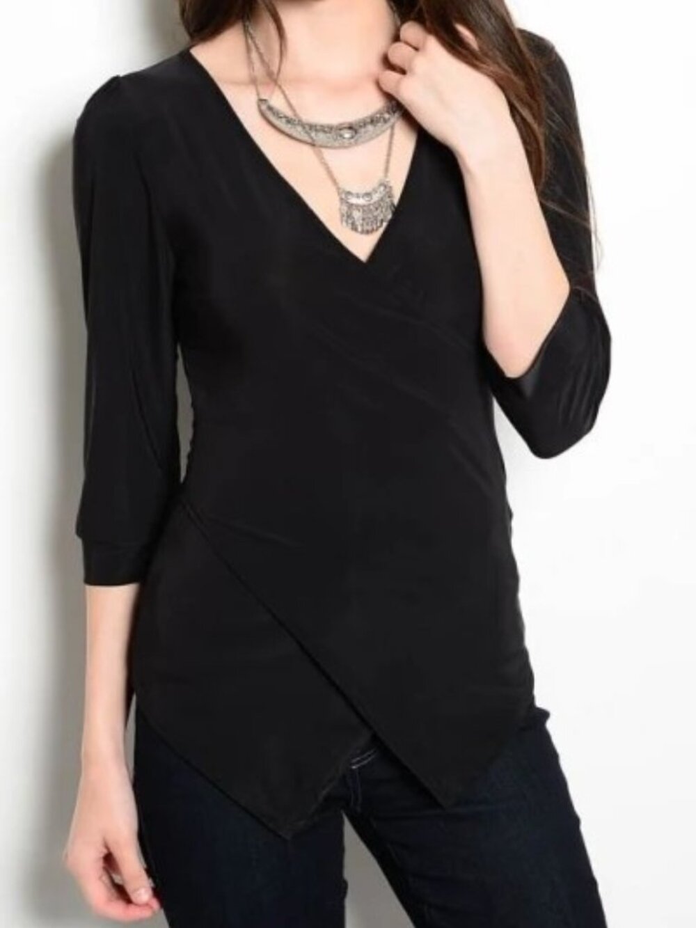 3/4 Sleeve Diagonal Top 50% off!